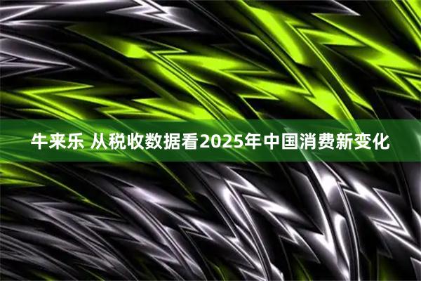 牛来乐 从税收数据看2025年中国消费新变化
